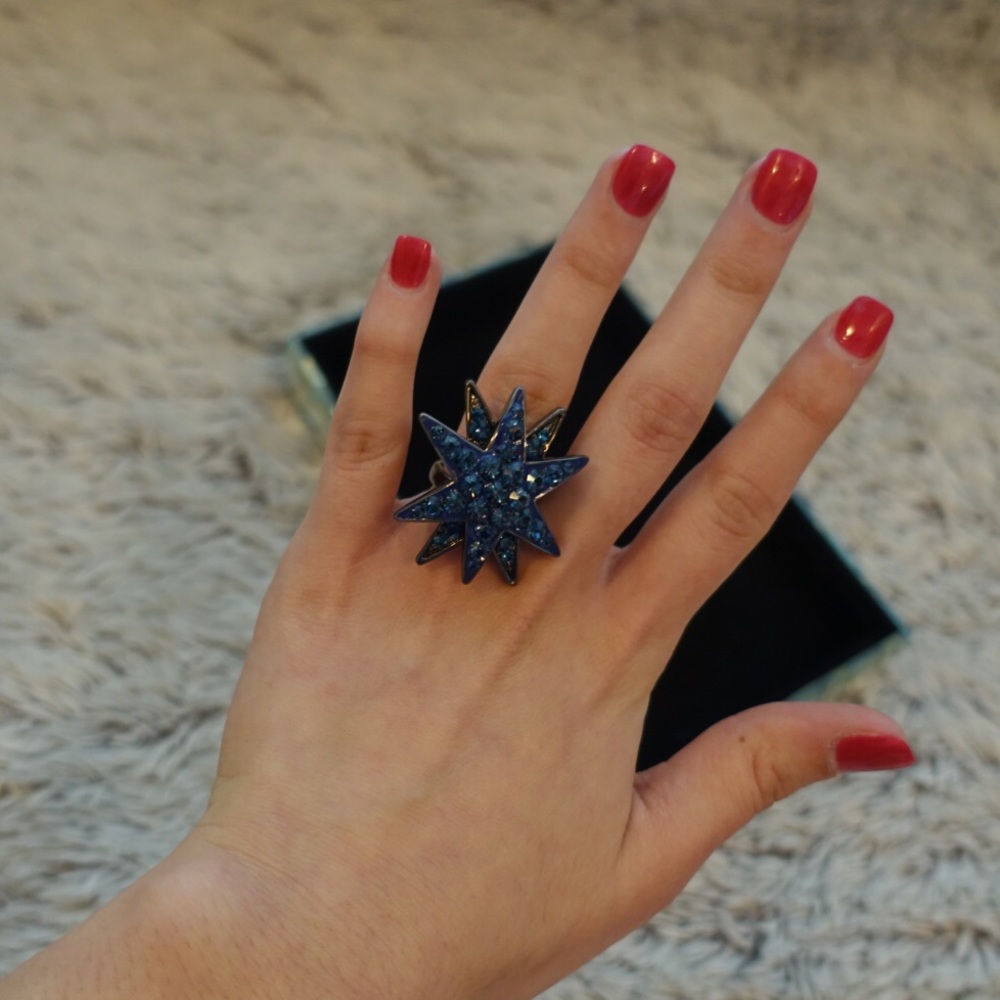Blue Star Statement Ring